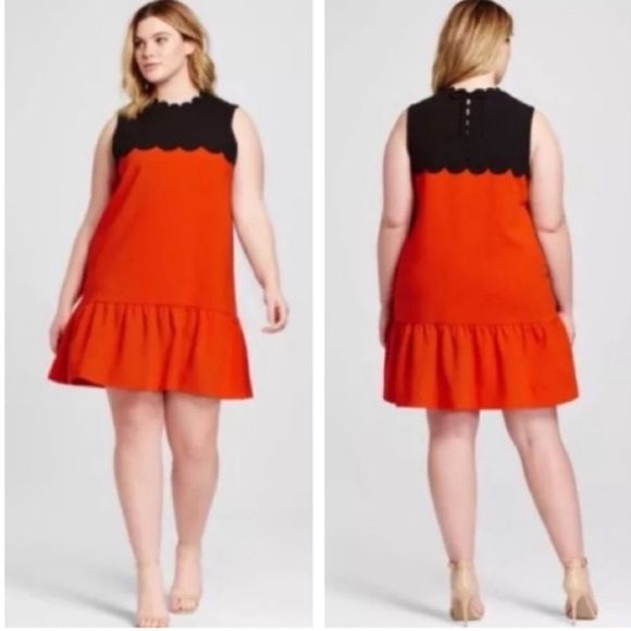Victoria Beckham for Target Dresses & Skirts - Victoria Beckham Scalloped Drop Waist Dress Size 2X